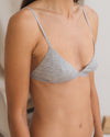 BASERANGE Mississippi Bra Narrow Collection Bamboo Fiber Bamboo Cotton Soft Underwear France BAS-BRMI-BA-SU25-Grey Melange